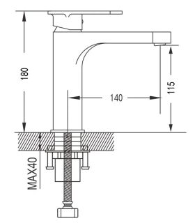 Смеситель для раковины Shevanik S8701H чёрный